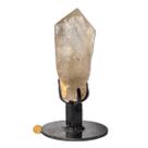 Ponta Quartzo Cristal Pedra Natural Bruto 22cm 1,9kg na Base