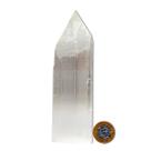 Ponta Selenita Branca Natural Bruta 17cm 840g Classe A