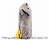 Ponta Turmalina Preta no Feldspato Grande 28cm Cod 112383 Ponta Turmalina Preta no Feldspato Grande 28cm Cod 112383