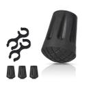 Pontas de bastão de trekking Abbiyyz Rubber 4 peças todo-terreno de 11 mm