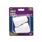 Pontas de bengala de borracha PROJEX Off-White Round, pacote com 2, 2,2 cm