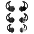 Pontas de silicone para fones Miruchertter, 3 pares, P/M/G, preto