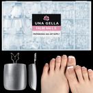 Pontas de unhas para dedos UNA GELLA, bico quadrado, 15 tamanhos, 504 unidades de gel macio