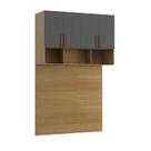Ponte Modulada Cabeceira Aérea Casal 4 Portas 170cm 100% MDF Trend Altezza Ponte Modulada Cabeceira Aérea Casal 4 Portas 170cm 100% MDF Trend Altezza