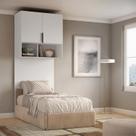 Ponte Modulada Cabeceira Aérea Solteiro 2 Portas 100cm 100% MDF Clean Altezza
