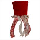Ponteira Árvore De Natal Cartola Candy Vermelho 26Cm Enfeite Ponteira Árvore De Natal Cartola Candy Vermelho 26Cm Enfeite
