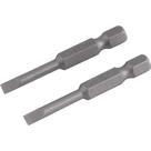 Ponteira/bits Fenda, Encaixe Sextavado 1/4" x 50 mm, Cartela com 2 Peças, Vonder