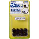 Ponteira Cadeira Engedom ''Pe'' Interno Preta 3/4'' 8 Pecas Redondo 3304