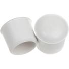 Ponteira Cadeira Forsan Borracha Branca 1/4'' 20Pecas 0049B