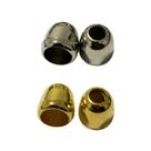 Ponteira De Cordão Dourado ou Prata 12mmx12mm - 100 peças