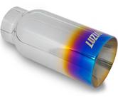 Ponteira de Escapamento Aço Inox Luzian P014 Burned Tip Chapa Dupla