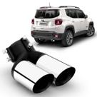 Ponteira de escapamento esportivo jeep renegade 2016 a 2023 aço inox