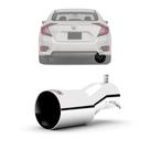 Ponteira de escapamento esportivo outs civic 2017 até 2019 aço inox special