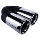 Ponteira Dupla em Aço Inox Luzian P011 Roletada - 3 Polegadas