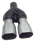 Ponteira Dupla Uno Parte Cromada Oval ''2'' X 1 3/4 X 75 mm Ponteira Dupla Uno Parte Cromada Oval ''2'' X 1 3/4 X 75 mm