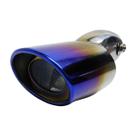 Ponteira Escapamento Aço Inox Esportiva Angulada Azul