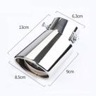 Ponteira Escapamento Aço Inox Saída 3 Polegadas Universal Prata Tuning Esportivo Parafuso Alumínio Veicular Automotivo T