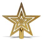 Ponteira Estrela P/ Árvore De Natal 10x10cm Dourado