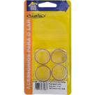 Ponteira Externa (Pvc) Talentos Redonda 1'' Transparente Cartela Com 4 Pecas