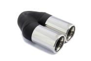 Ponteira Inox Esportiva Saída Dupla Luzian P011 3 Polegadas Cromada