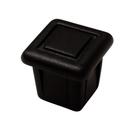 Ponteira Interna 20x20mm Quadrada Preta 10 Unidades