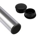 Ponteira Interna P/ Pé de Cadeira 1" e 1/2 (38mm) Preta 24pc