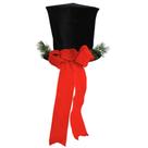 Ponteira Para Árvore de Natal Cartola Preta Decorativa Retrátil 26x22cm