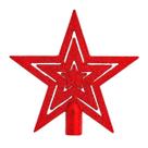 Ponteira Para Arvore de Natal Estrela Vazada 13cm Glitter