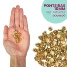 Ponteira Para Cordão 13mm Artesanato Kit 100 UN COR Ouro Kaftor