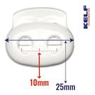 Ponteira Para Cordão Elástico Focinho de Porco - Cor Branco modelo grande 100un