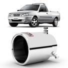 Ponteira para escapamento ford courier 1996 a 2013 em aço inox