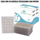 Ponto Auriculoterapia Cristal Auricular C/ Micropore Caixa 30 cartelas Total 2100 Pontos