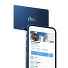 Ponto de cartão de visita digital. Toque com o cartão para compartilhar iPhone e Android