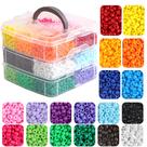 Pony Beads KAKW 3600 unidades de plástico de 6 x 9 mm para pulseiras e colares