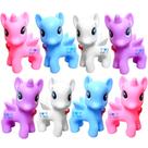 Pony no Ovo kit 8 Unicórnios Coloridos Pônei em Vinil + Acessórios presente Meninas