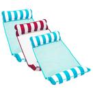 Pool Float Aqua Monterey Hammock, pacote com 3 unidades, azul claro e listrado