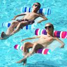 Pool Floats FindUWill, pacote com 2 redes de água em tecido, GG, para adultos