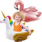 Pool Floats iGeekid Unicorn Flamingo para crianças de 3 a 8 anos, pacote com 2 Pool Floats iGeekid Unicorn Flamingo para crianças de 3 a 8 anos, pacote com 2