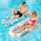 Pool Floats Sidergonu Adult Heavy Duty com porta-copos, pacote com 2