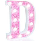 Pooqla LED Marquee Letter Light Pink, alimentado por bateria