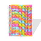 Pop Fidget Toy It Spiral Notebook, Push Pop Bubble Sensory Fidget Toy, Brinquedo de alívio do estresse de silicone para crianças adultas
