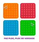 Pop It Brinquedo Sensorial Anti Stress Fidget Toy Quadrado Várias Cores