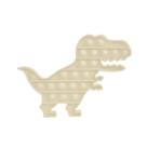 Pop It Dinossauro T-Rex Fidget Silicone Anti-Stress Branco
