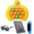 pop it eletronico + lousa magica + caneta + relogio + oculos prova dagua criança pulseira ajustavel menino digital pato
