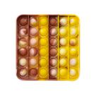 Pop It Quadrado Tie Dye - Fidget Toy Amarelo e Marrom