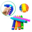 Pop Tube Led Com Luz Puzzle Fidget Toy Anti Estresse Cor Sortidas
