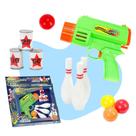 Popshoot Lança Bolinha com Alvo Lata e Pinos Boliche Toys 2U