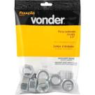 Porca Sextava Zincada 1/2" UNC 6 Peças 2852120000 Vonder