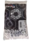 Porca Sextavada Zincada 1/2 x 3/4 New-Fix Pacote 100pçs