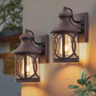 Porch Lights Laplusbelle, pacote com 2 unidades de bronze à prova d'água para uso externo